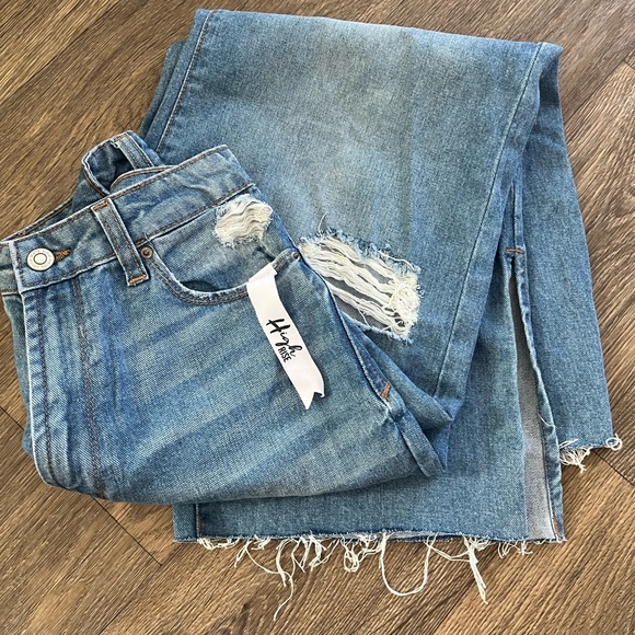 Kensie Women's Blue Distressed Jeans - Picture 3 of 4